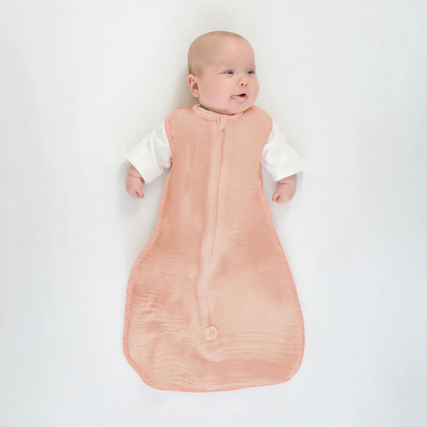 Muslin Non-Weighted Zzzipme Sack - Peach Blush