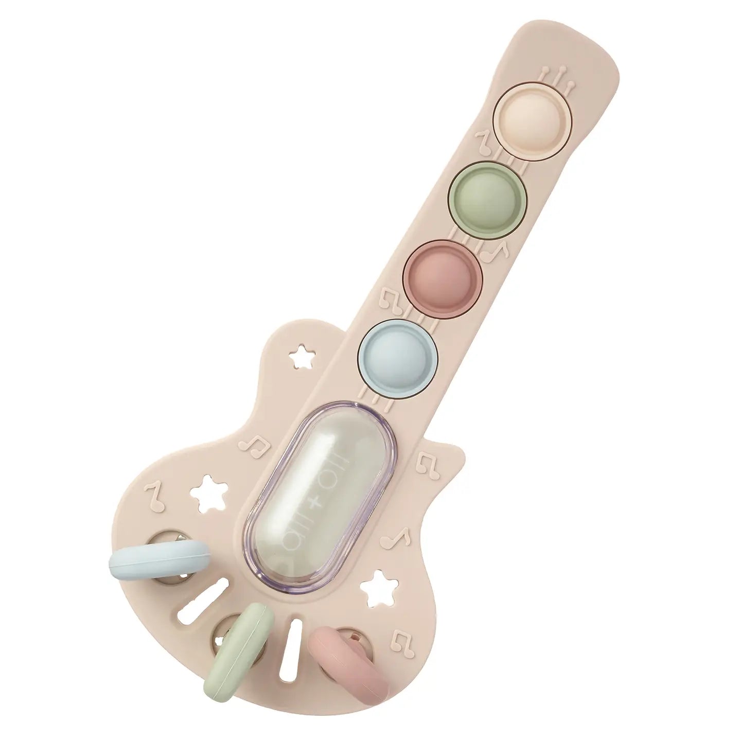 Guitar-Shaped Sensory Pull & Teether Activity Toy
