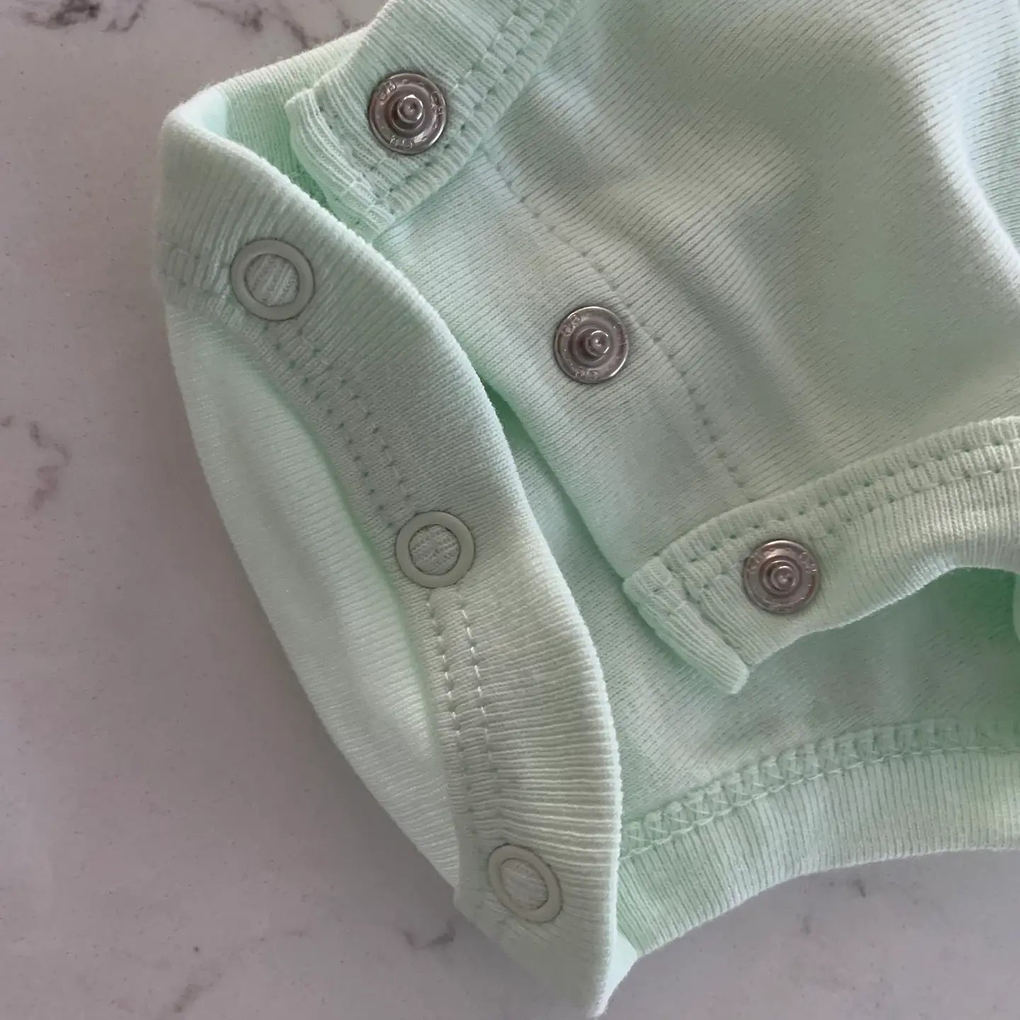 Organic Cotton Bodysuits - Soft Jadeite, White, Sand Dollar
