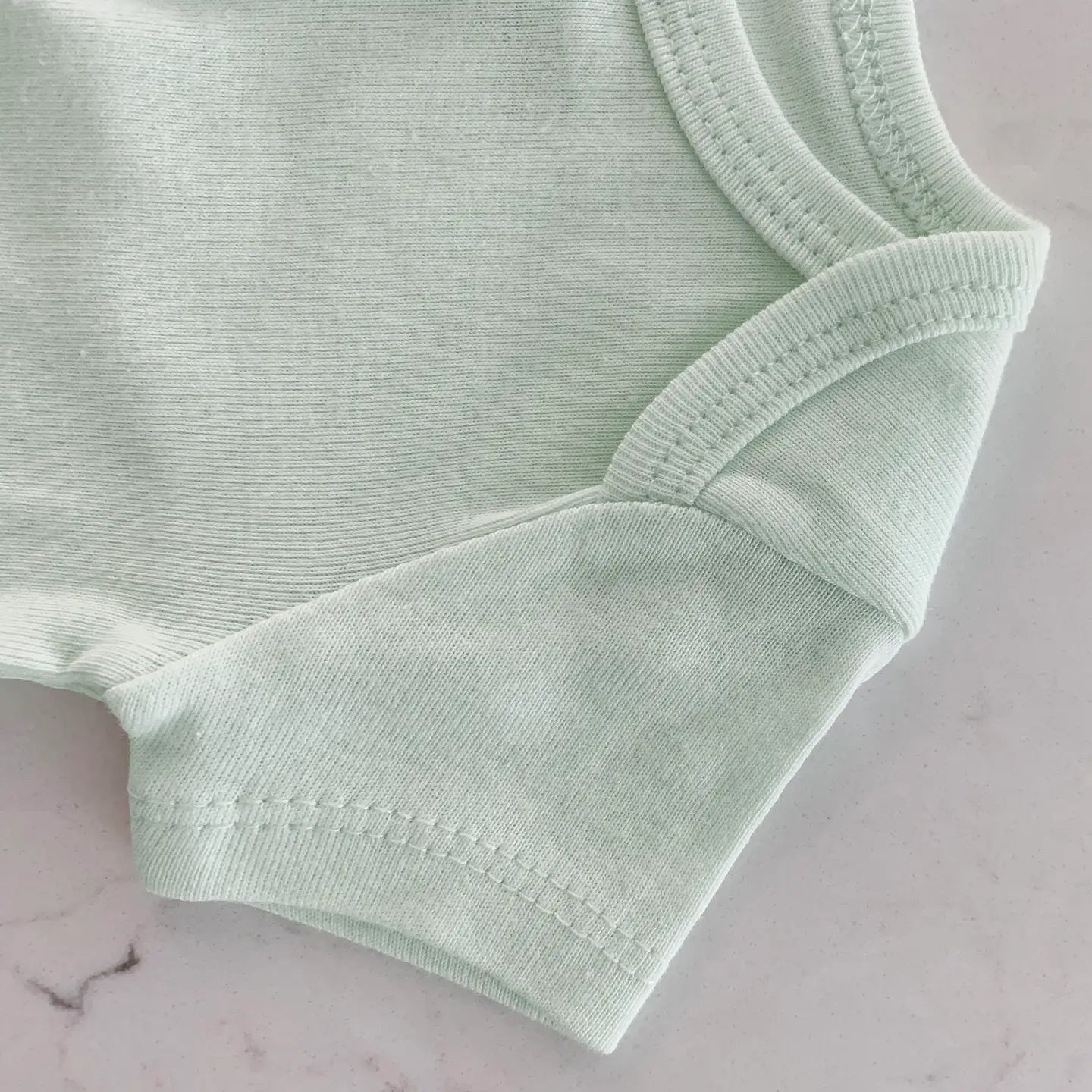 Organic Cotton Bodysuits - Soft Jadeite, White, Sand Dollar